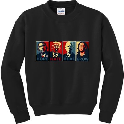 Hope Hate Heal Grow Kids Sweatshirt