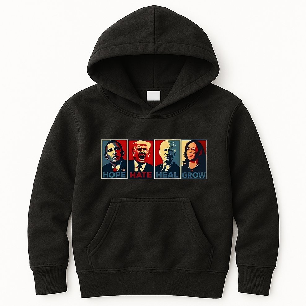 Hope Hate Heal Grow Kids Hoodie
