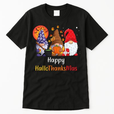Happy Hallothanksmas Holiday Gnomes Tall T-Shirt