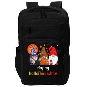 Happy Hallothanksmas Holiday Gnomes Impact Tech Backpack