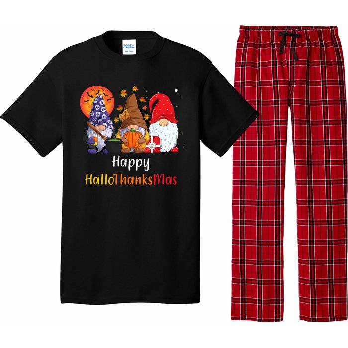 Happy Hallothanksmas Holiday Gnomes Pajama Set