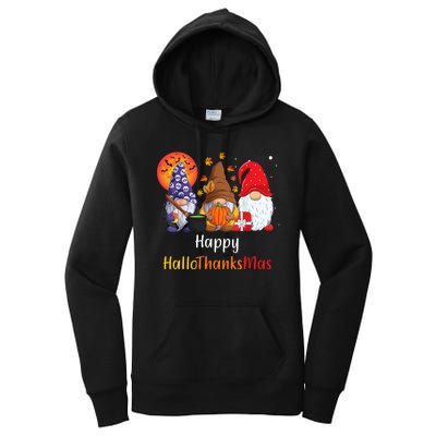 Happy Hallothanksmas Holiday Gnomes Women's Pullover Hoodie