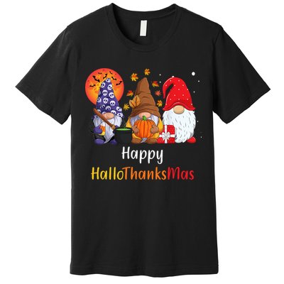 Happy Hallothanksmas Holiday Gnomes Premium T-Shirt