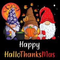 Happy Hallothanksmas Holiday Gnomes Baby Bodysuit