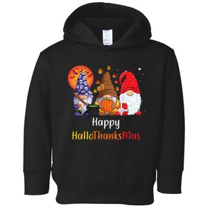 Happy Hallothanksmas Holiday Gnomes Toddler Hoodie