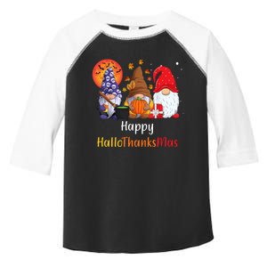 Happy Hallothanksmas Holiday Gnomes Toddler Fine Jersey T-Shirt