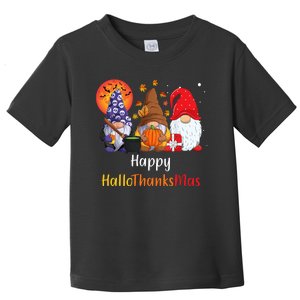 Happy Hallothanksmas Holiday Gnomes Toddler T-Shirt