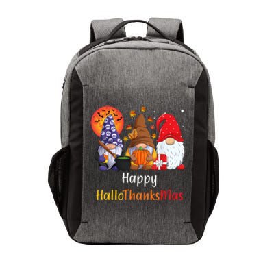 Happy Hallothanksmas Holiday Gnomes Vector Backpack