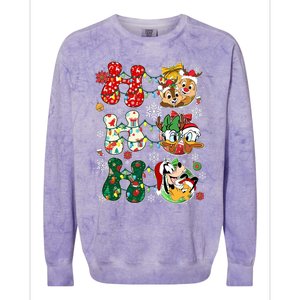 Ho Ho Ho Friends Christmas Lilo Goofy Pluto Donald Daisy Colorblast Crewneck Sweatshirt