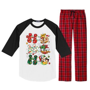 Ho Ho Ho Friends Christmas Lilo Goofy Pluto Donald Daisy Raglan Sleeve Pajama Set