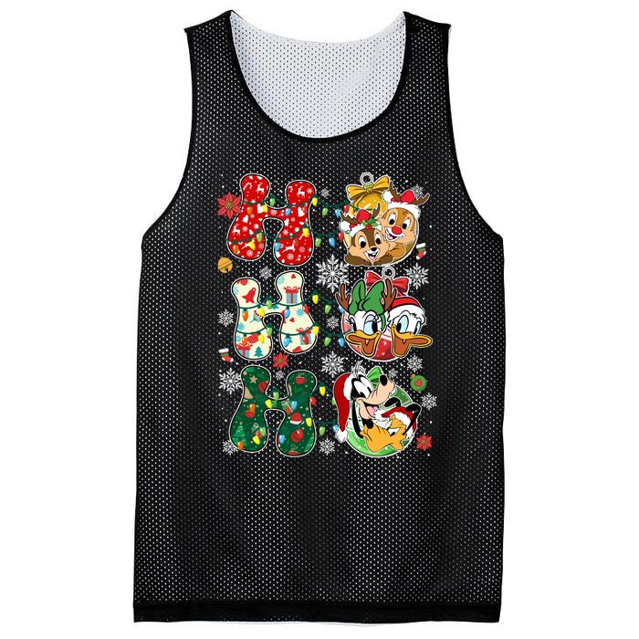 Ho Ho Ho Friends Christmas Lilo Goofy Pluto Donald Daisy Mesh Reversible Basketball Jersey Tank