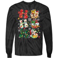 Ho Ho Ho Friends Christmas Lilo Goofy Pluto Donald Daisy Tie-Dye Long Sleeve Shirt