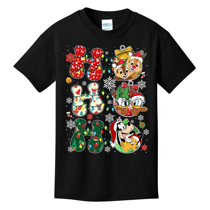 Ho Ho Ho Friends Christmas Lilo Goofy Pluto Donald Daisy Kids T-Shirt