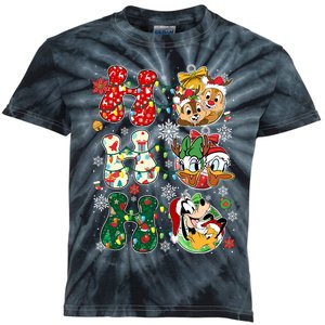 Ho Ho Ho Friends Christmas Lilo Goofy Pluto Donald Daisy Kids Tie-Dye T-Shirt