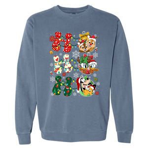 Ho Ho Ho Friends Christmas Lilo Goofy Pluto Donald Daisy Garment-Dyed Sweatshirt