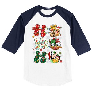 Ho Ho Ho Friends Christmas Lilo Goofy Pluto Donald Daisy Baseball Sleeve Shirt