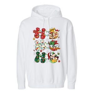 Ho Ho Ho Friends Christmas Lilo Goofy Pluto Donald Daisy Garment-Dyed Fleece Hoodie