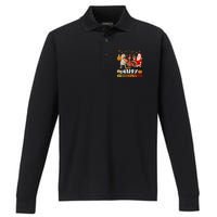 Happy Hallothanksmas Halloween Thanksgiving Christmas Day Funny Gift Performance Long Sleeve Polo