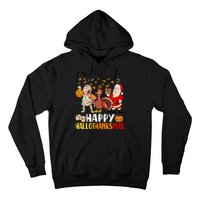 Happy Hallothanksmas Halloween Thanksgiving Christmas Day Funny Gift Hoodie