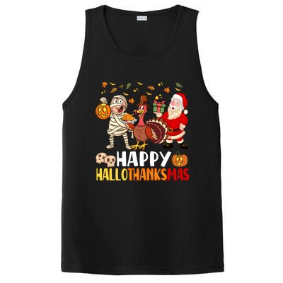 Happy Hallothanksmas Halloween Thanksgiving Christmas Day Funny Gift PosiCharge Competitor Tank