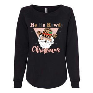 Ho Ho Howdy Pink Retro Christmas Cowboy Santa Holiday Womens California Wash Sweatshirt