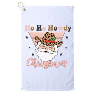 Ho Ho Howdy Pink Retro Christmas Cowboy Santa Holiday Platinum Collection Golf Towel