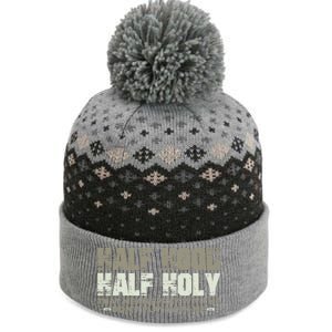 Half Hood Half Holy Pray With Me Don't Play With Me Great Gift The Baniff Cuffed Pom Beanie