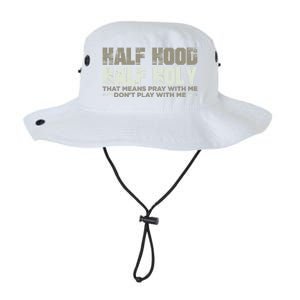 Half Hood Half Holy Pray With Me Don't Play With Me Great Gift Legacy Cool Fit Booney Bucket Hat