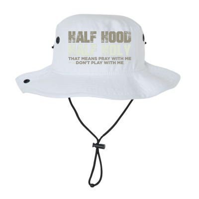 Half Hood Half Holy Pray With Me Don't Play With Me Great Gift Legacy Cool Fit Booney Bucket Hat