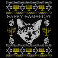 Happy Hanukcat Hannukah Jewish Cat Ugly Christmas Sweater Gift Impact Tech Backpack