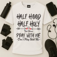 Half Hood Half Holy Pray With Me Don't Play With Me Arrow Great Gift Cooling Performance Crew T-Shirt