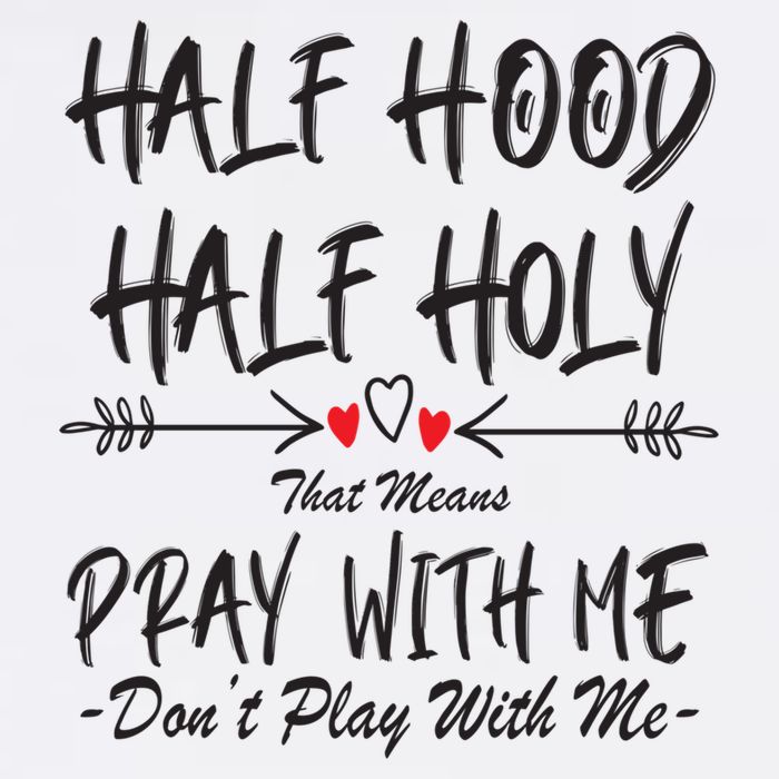 Half Hood Half Holy Pray With Me Don't Play With Me Arrow Great Gift Cooling Performance Crew T-Shirt