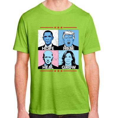 Hope Hate Heal Grow Political Leaders Art Adult ChromaSoft Performance T-Shirt