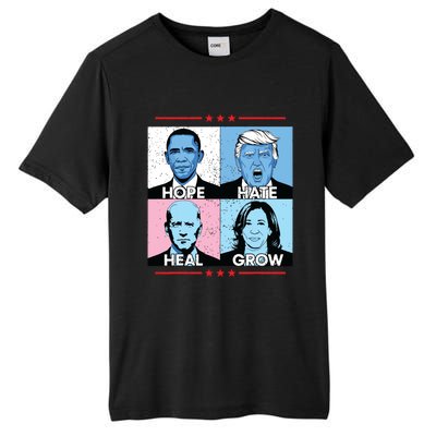 Hope Hate Heal Grow Political Leaders Art Tall Fusion ChromaSoft Performance T-Shirt