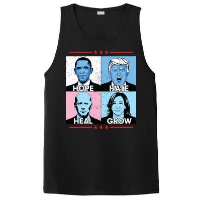 Hope Hate Heal Grow Political Leaders Art PosiCharge Competitor Tank