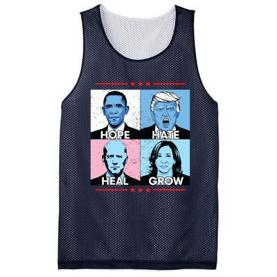 Hope Hate Heal Grow Political Leaders Art Mesh Reversible Basketball Jersey Tank