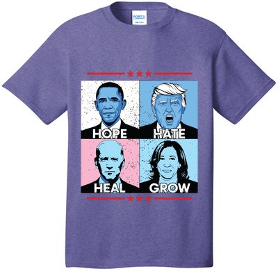 Hope Hate Heal Grow Political Leaders Art T-Shirt