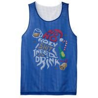 Ho Ho Holy Shit I Need A Beer Ugly Christmas Sweater Funny Gift Mesh Reversible Basketball Jersey Tank