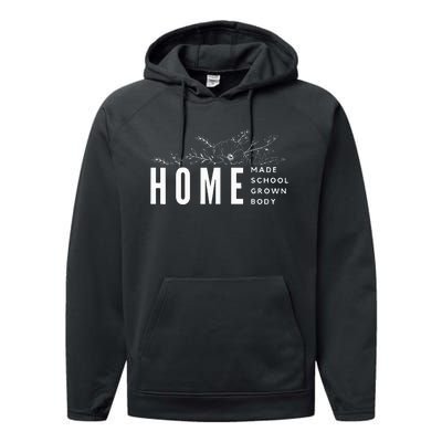 Homebody Homeschool Homemade Homegrown Gift Mom Crunchy Performance Fleece Hoodie