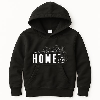 Homebody Homeschool Homemade Homegrown Gift Mom Crunchy Kids Hoodie