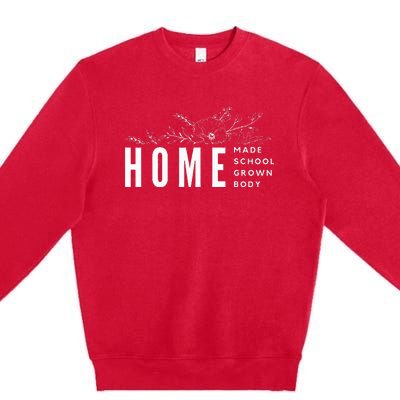 Homebody Homeschool Homemade Homegrown Gift Mom Crunchy Premium Crewneck Sweatshirt