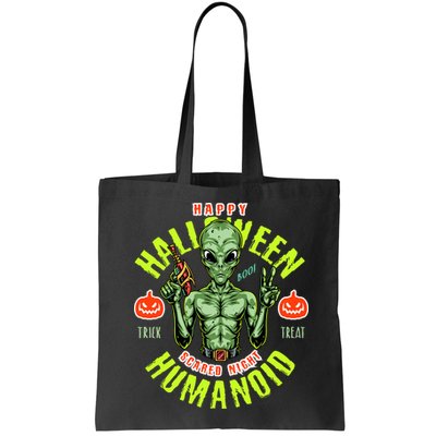 Happy Halloween Humanoid Alien Trick Or Treat Bag