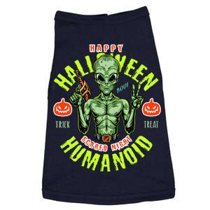 Happy Halloween Humanoid Alien Trick Or Treat Doggie Tank