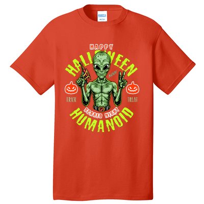 Happy Halloween Humanoid Alien Trick Or Treat Tall T-Shirt