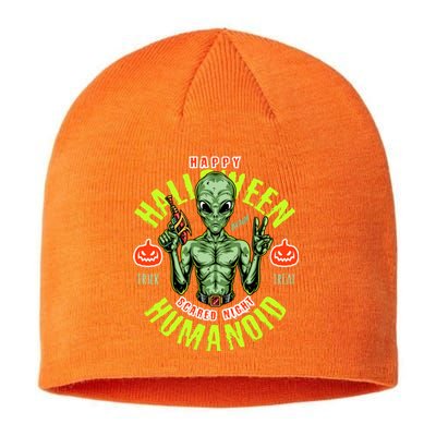 Happy Halloween Humanoid Alien Trick Or Treat Sustainable Beanie