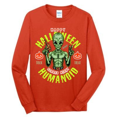 Happy Halloween Humanoid Alien Trick Or Treat Tall Long Sleeve T-Shirt