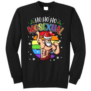 Ho Ho Ho Mosexual Gay Santa Costume Rainbow Lgbt Pun Xmas Sweatshirt