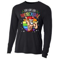 Ho Ho Ho Mosexual Gay Santa Costume Rainbow Lgbt Pun Xmas Cooling Performance Long Sleeve Crew