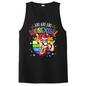 Ho Ho Ho Mosexual Gay Santa Costume Rainbow Lgbt Pun Xmas PosiCharge Competitor Tank