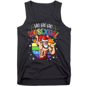 Ho Ho Ho Mosexual Gay Santa Costume Rainbow Lgbt Pun Xmas Tank Top